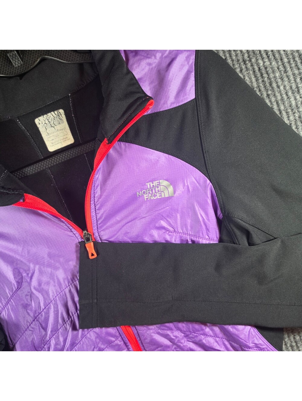 The North Face A5TZ Womens Small Hybrid Jacket Purple Black Full Zip Running